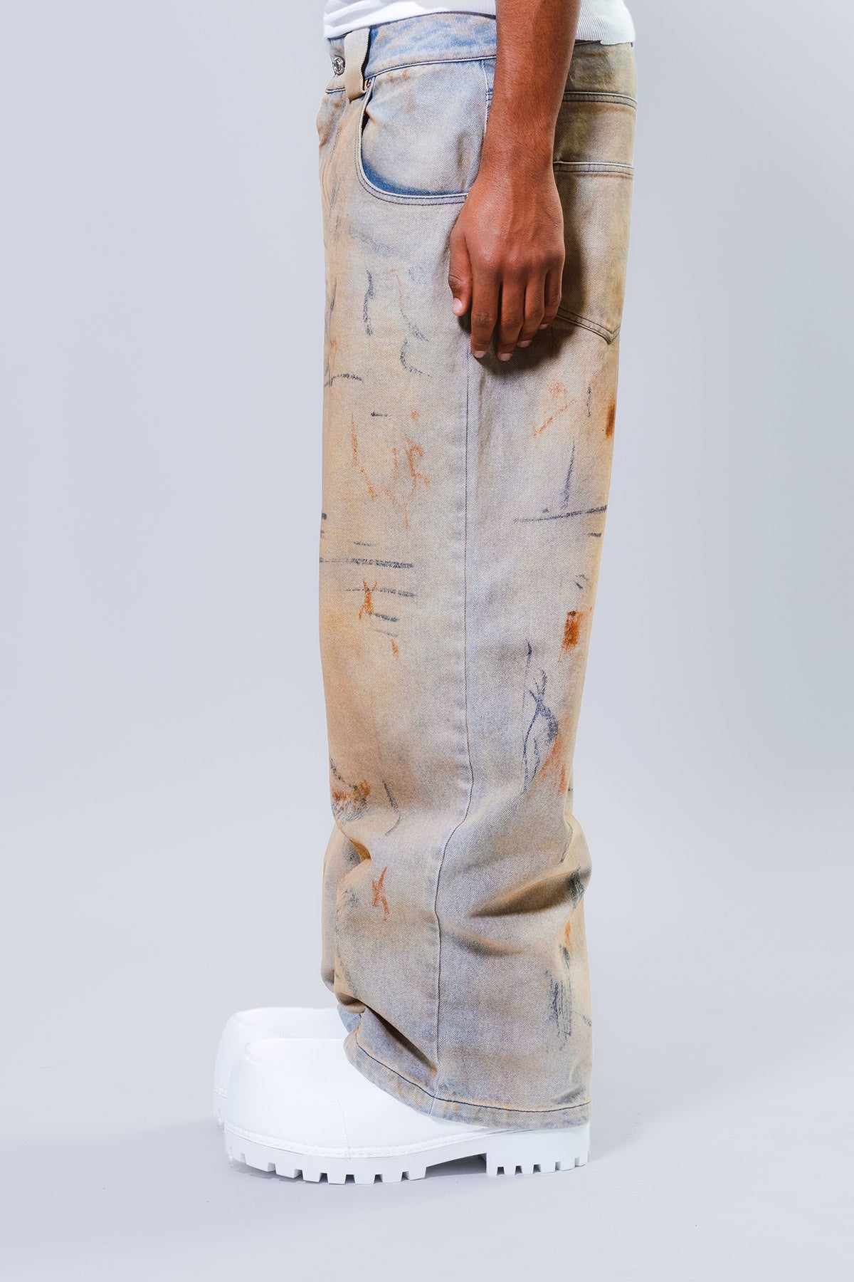Mud Wash Denim Pants