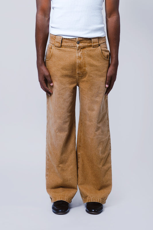Khaki Denim Pants