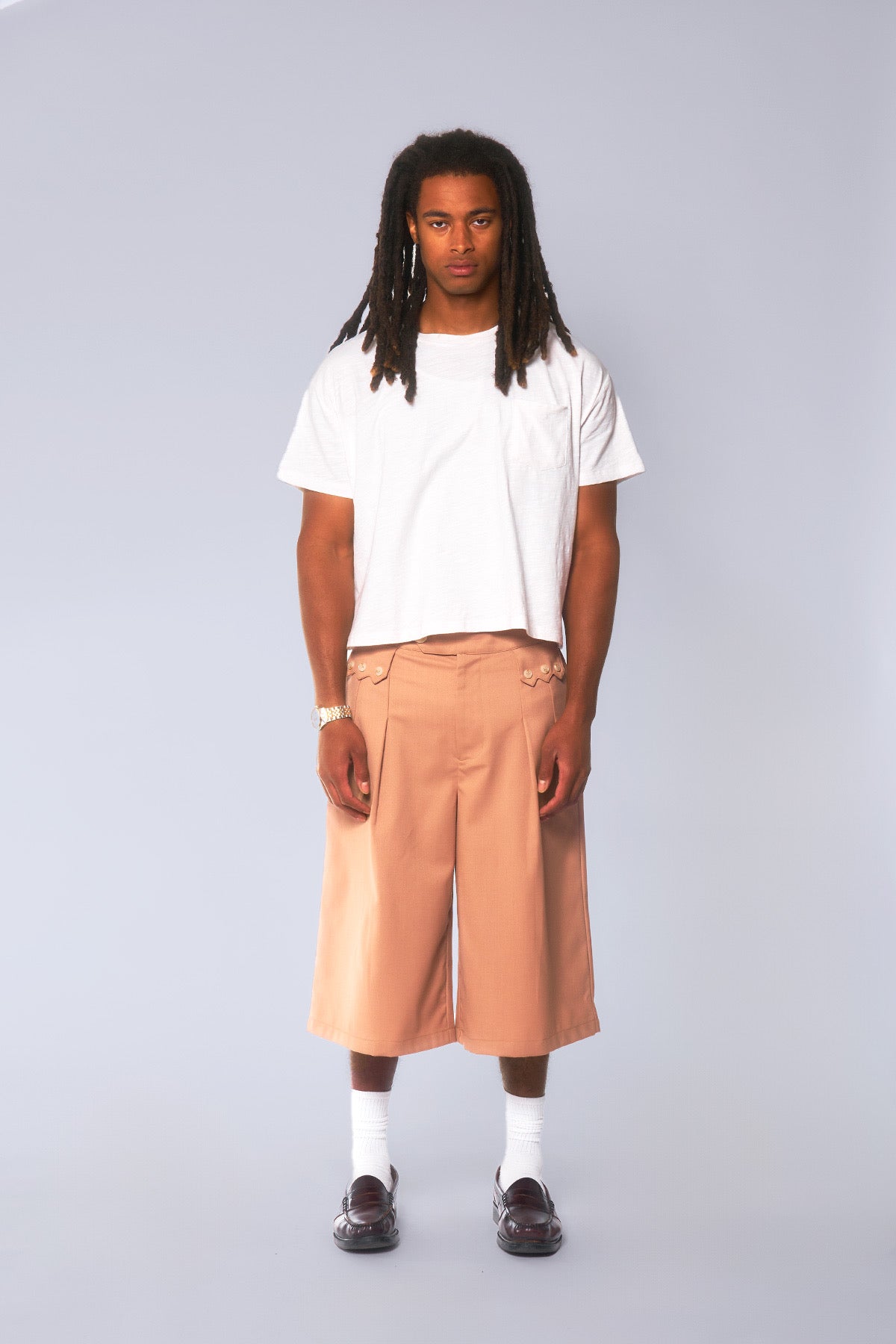 Western Arc Pleated Shorts