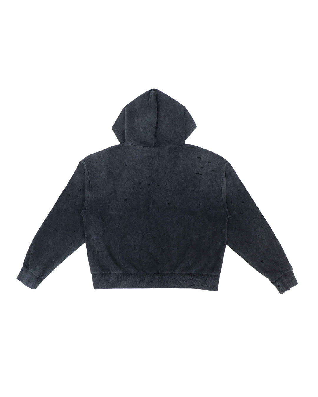 Vintage Black Sun Faded Distressed Hoodie