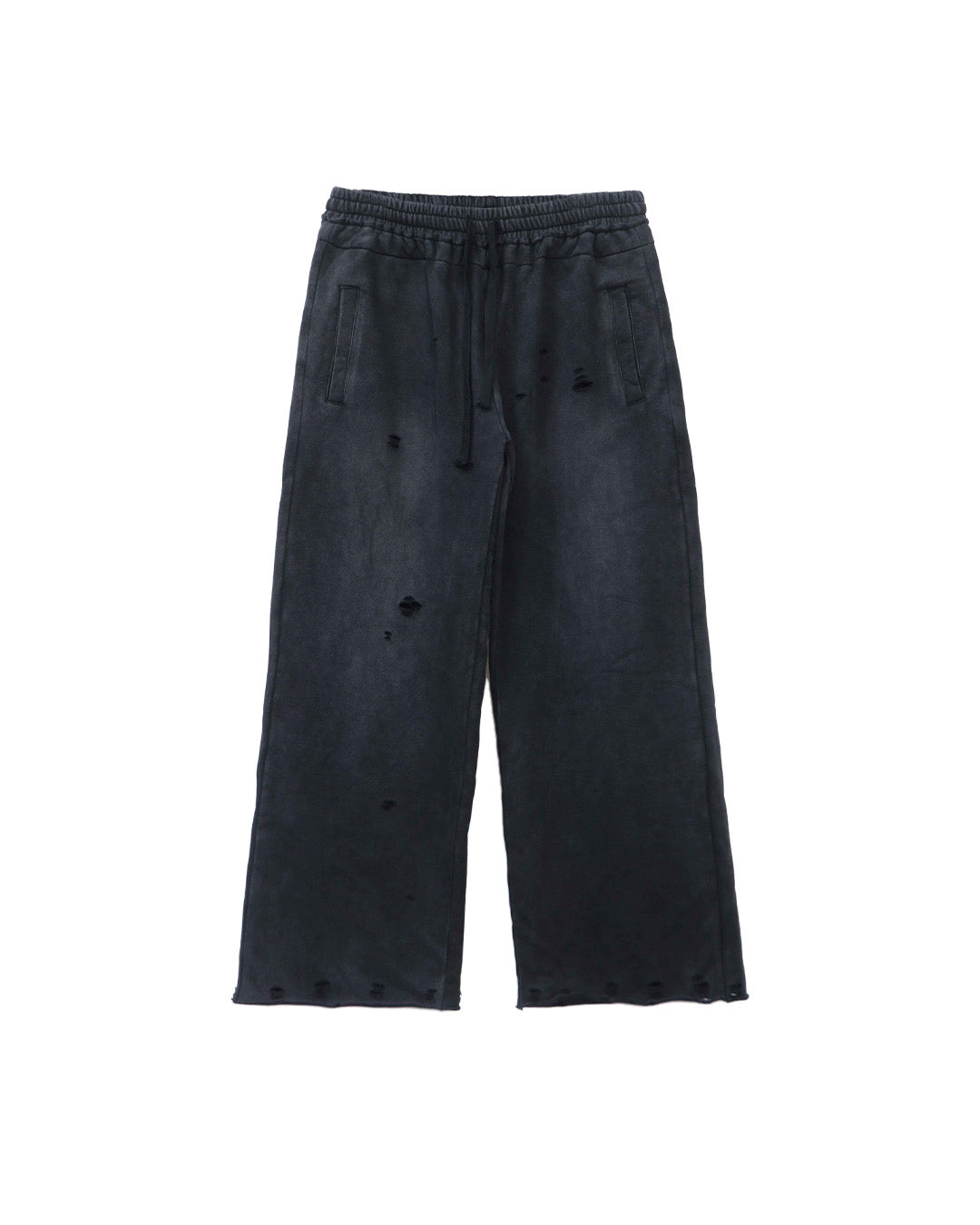Vintage Black Sun Faded Distressed Sweat Pants