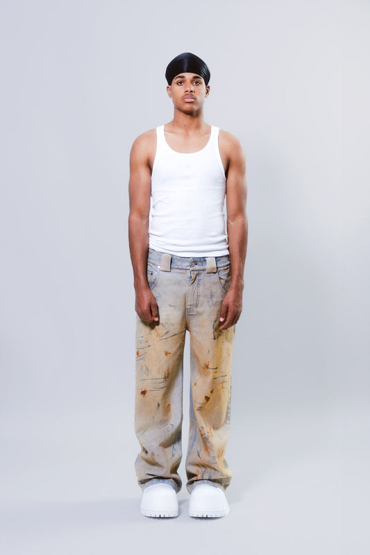 Mud Wash Denim Pants