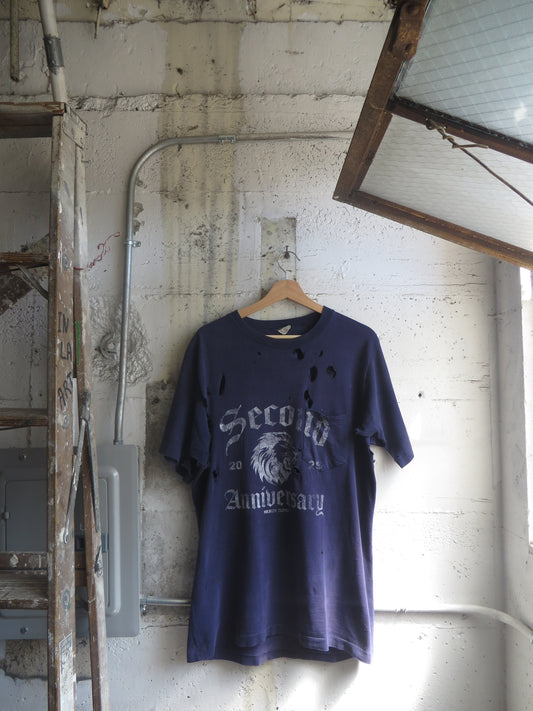Second Anniversary Trashed Single Stitch Tee