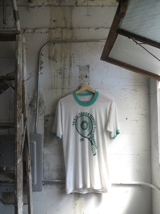 80's Trail Creek Tennis Single Stitch Ringer Tee