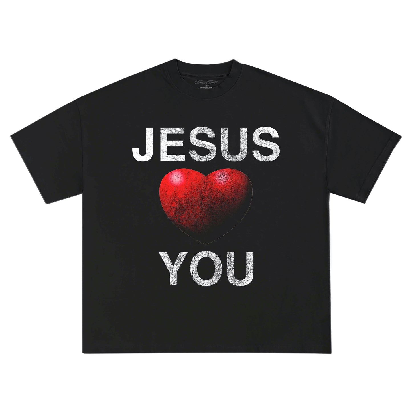 Jesus Loves You "Red" Jet Black Tee