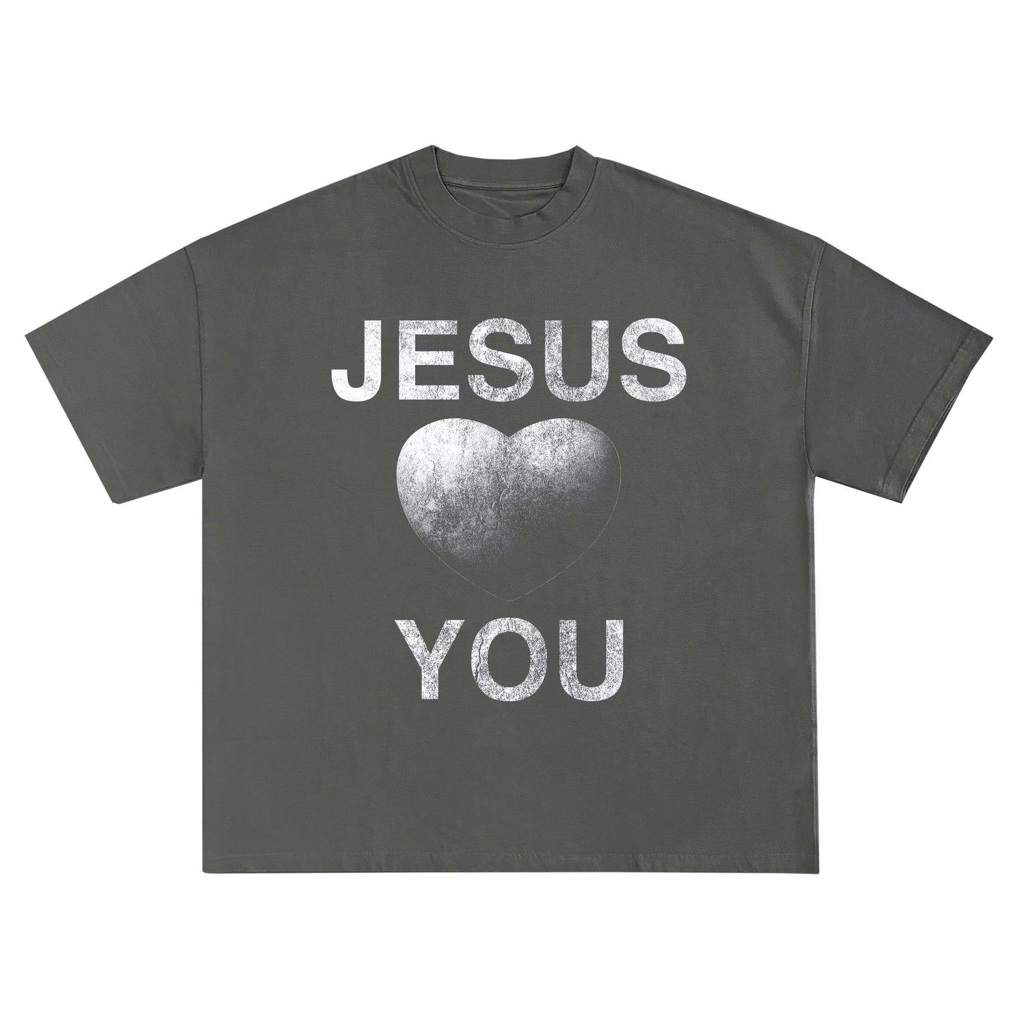 Jesus Loves You Vintage Grey Tee