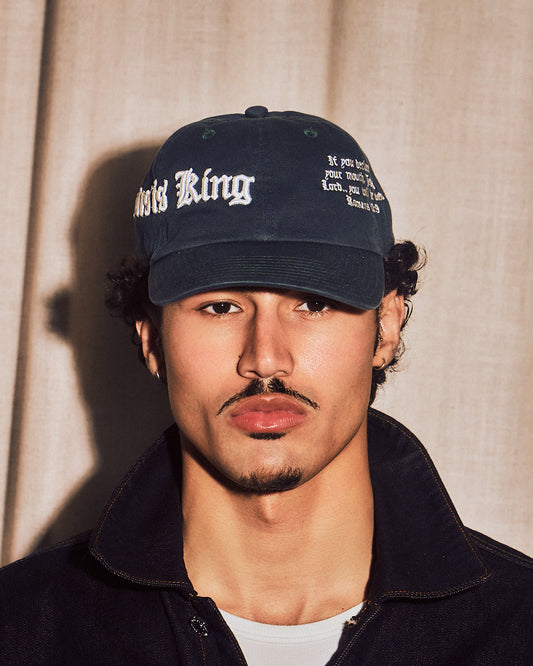 Jesus is King Green Sun Faded Dad Hat