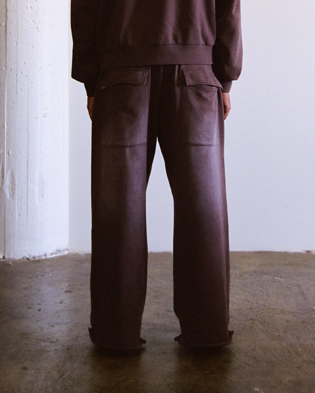 Brown Sun Faded Sweat Pants