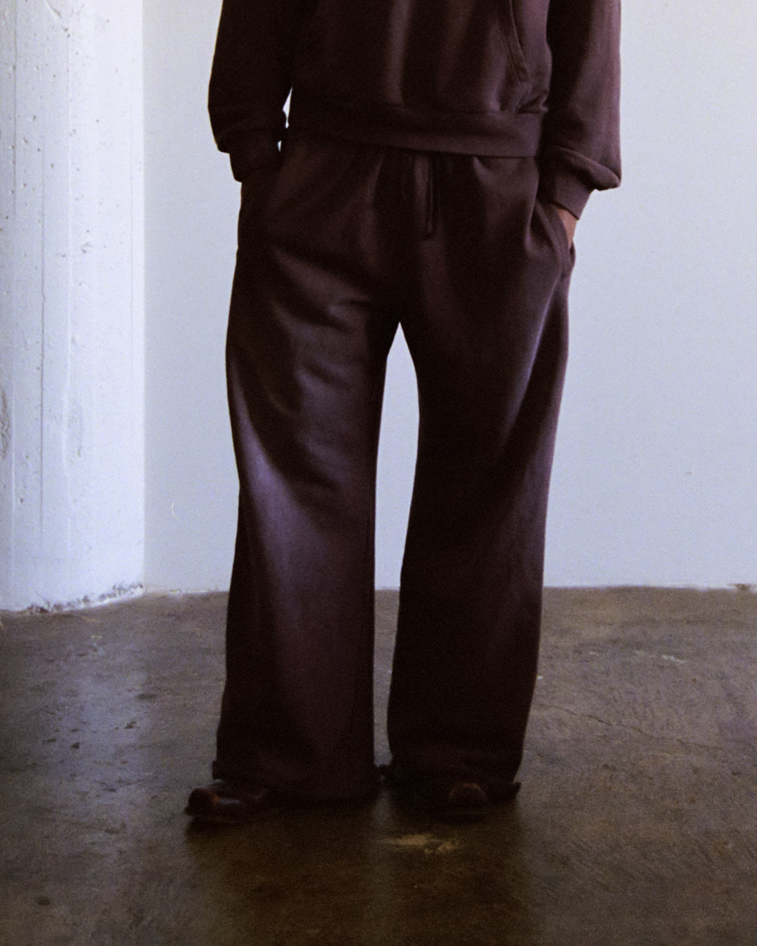 Brown Sun Faded Sweat Pants