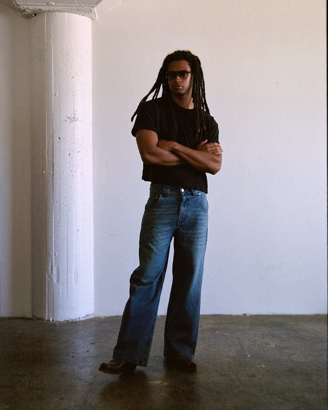Blue Wash "Indigo Dyed" Denim Pants