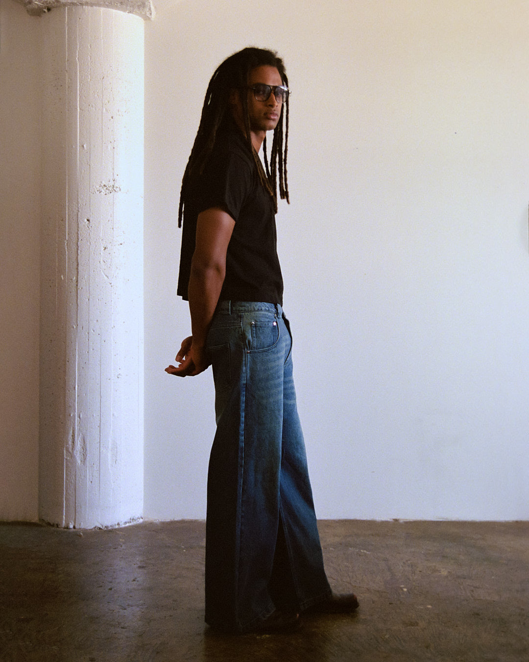 Blue Wash "Indigo Dyed" Denim Pants