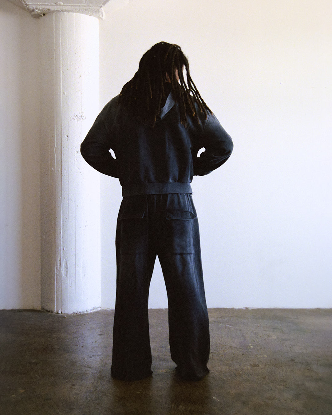 Vintage Black Sun Faded Sweat Pants