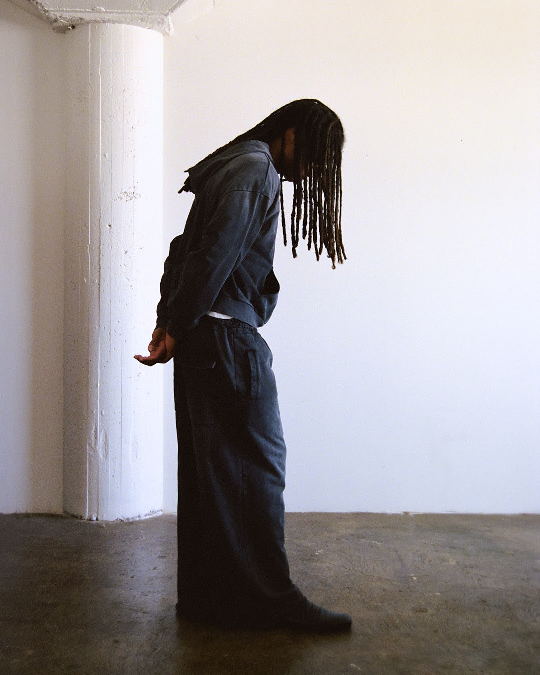 Vintage Black Sun Faded Sweat Pants