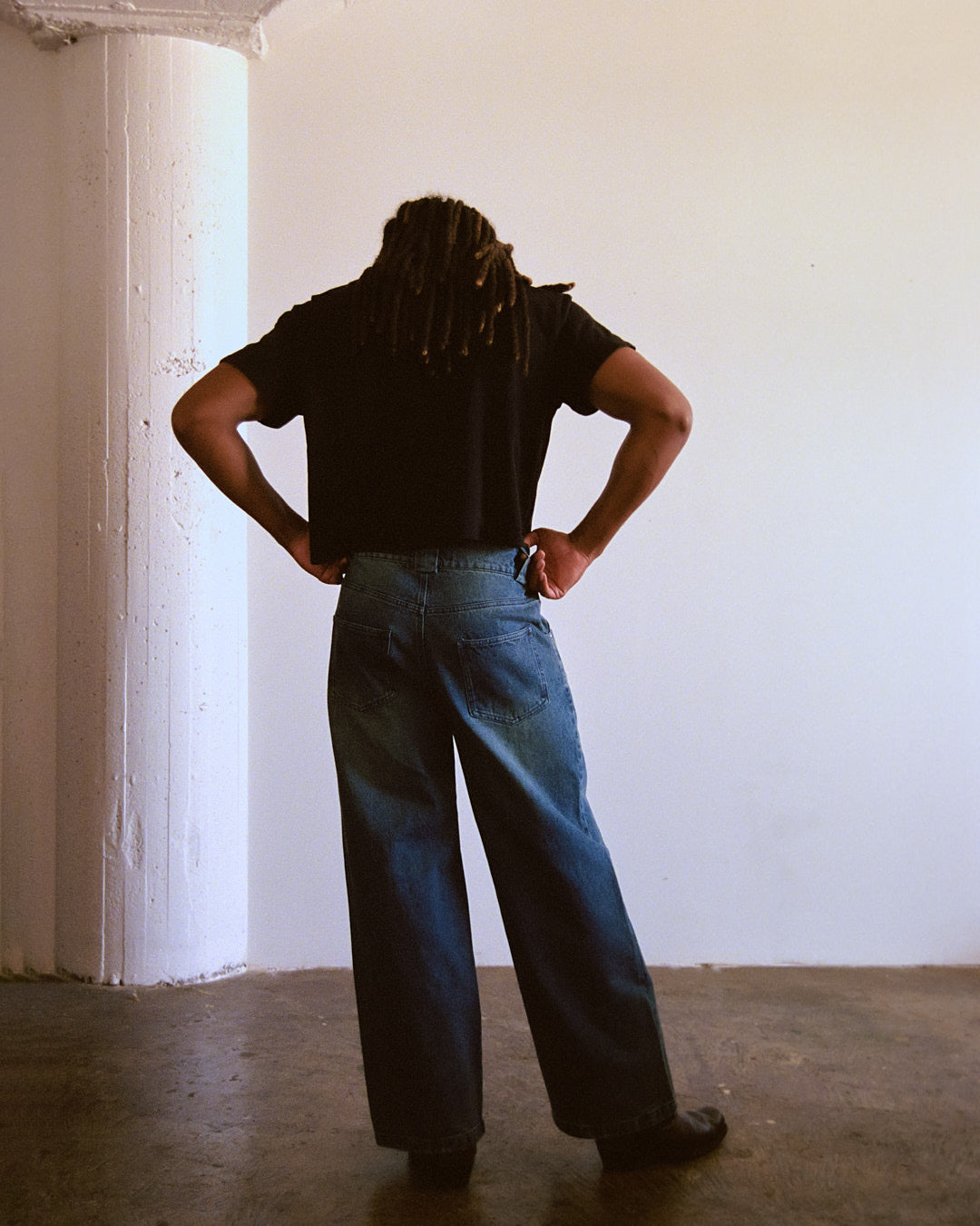 Blue Wash "Indigo Dyed" Denim Pants