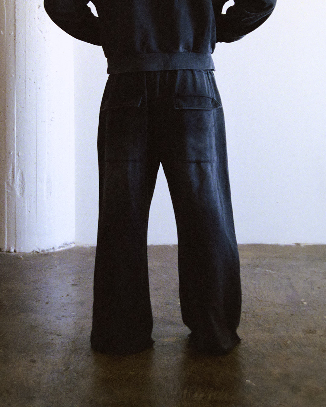 Vintage Black Sun Faded Sweat Pants