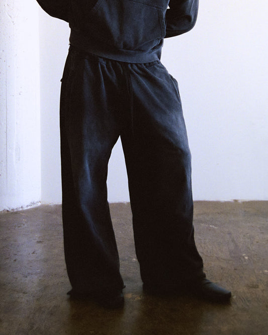 Vintage Black Sun Faded Sweat Pants
