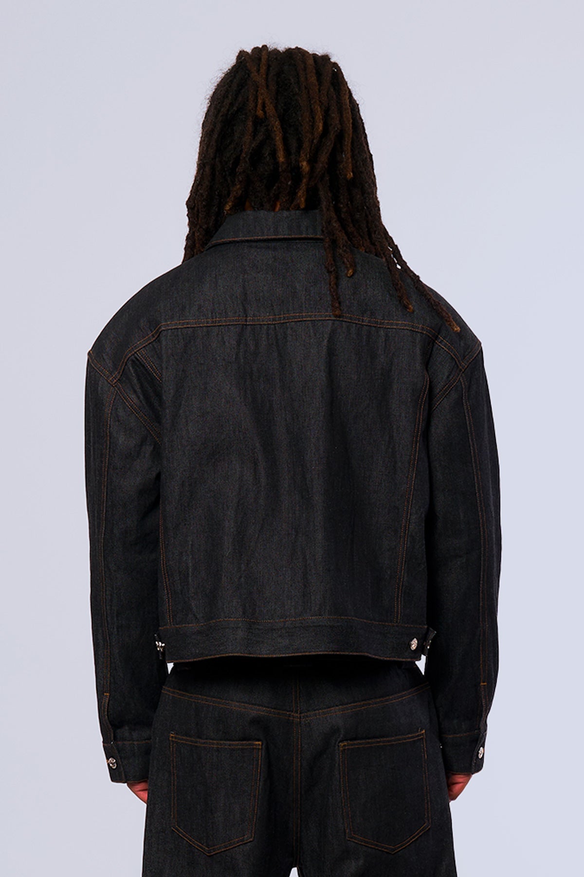 Raw Japanese Denim Jacket Black V1