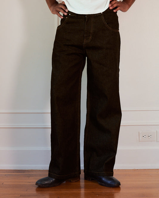 Raw Selvedge Japanese Denim Pants Black V1