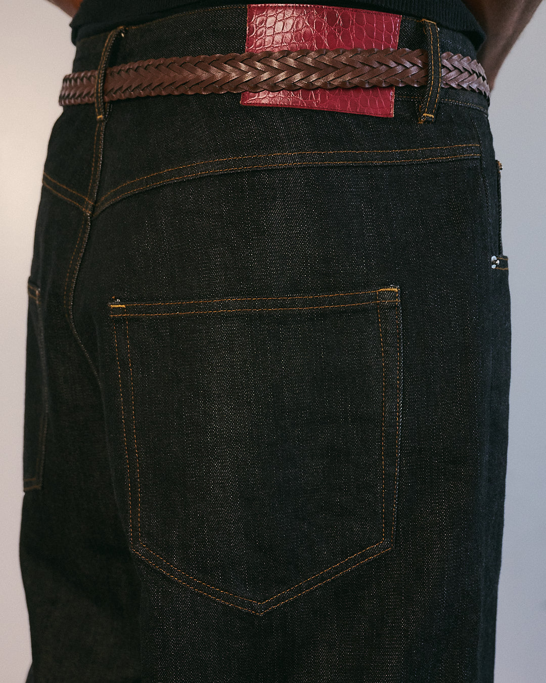V2 Raw Selvdege Japanese Denim Shorts in Black
