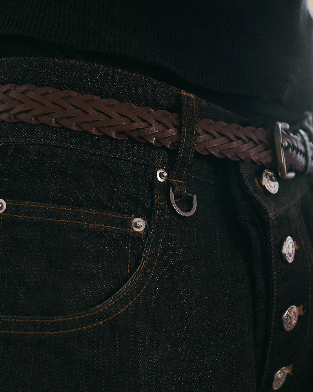 V2 Raw Selvdege Japanese Denim Shorts in Black