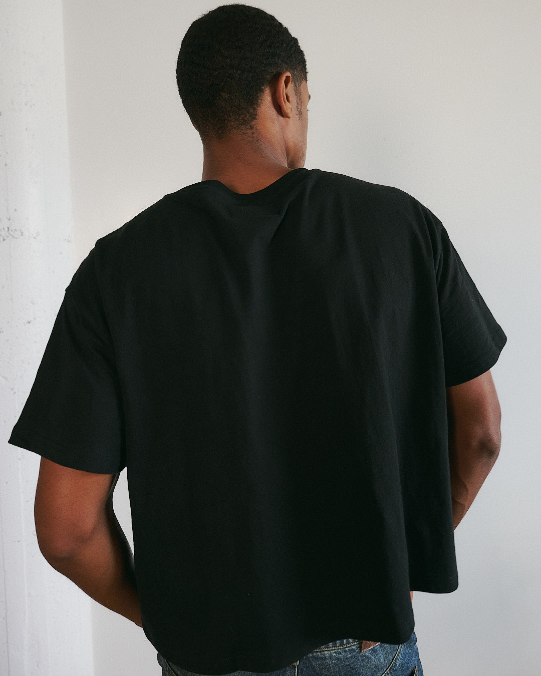 Bamboo "Pocket" Slub Tee Black