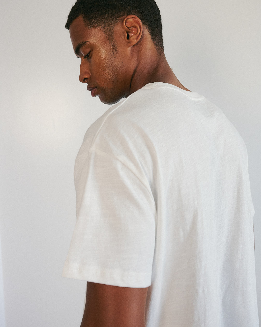 Bamboo "Pocket" Slub Tee White