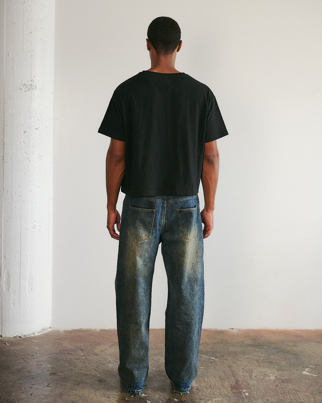 Bamboo "Pocket" Slub Tee Black