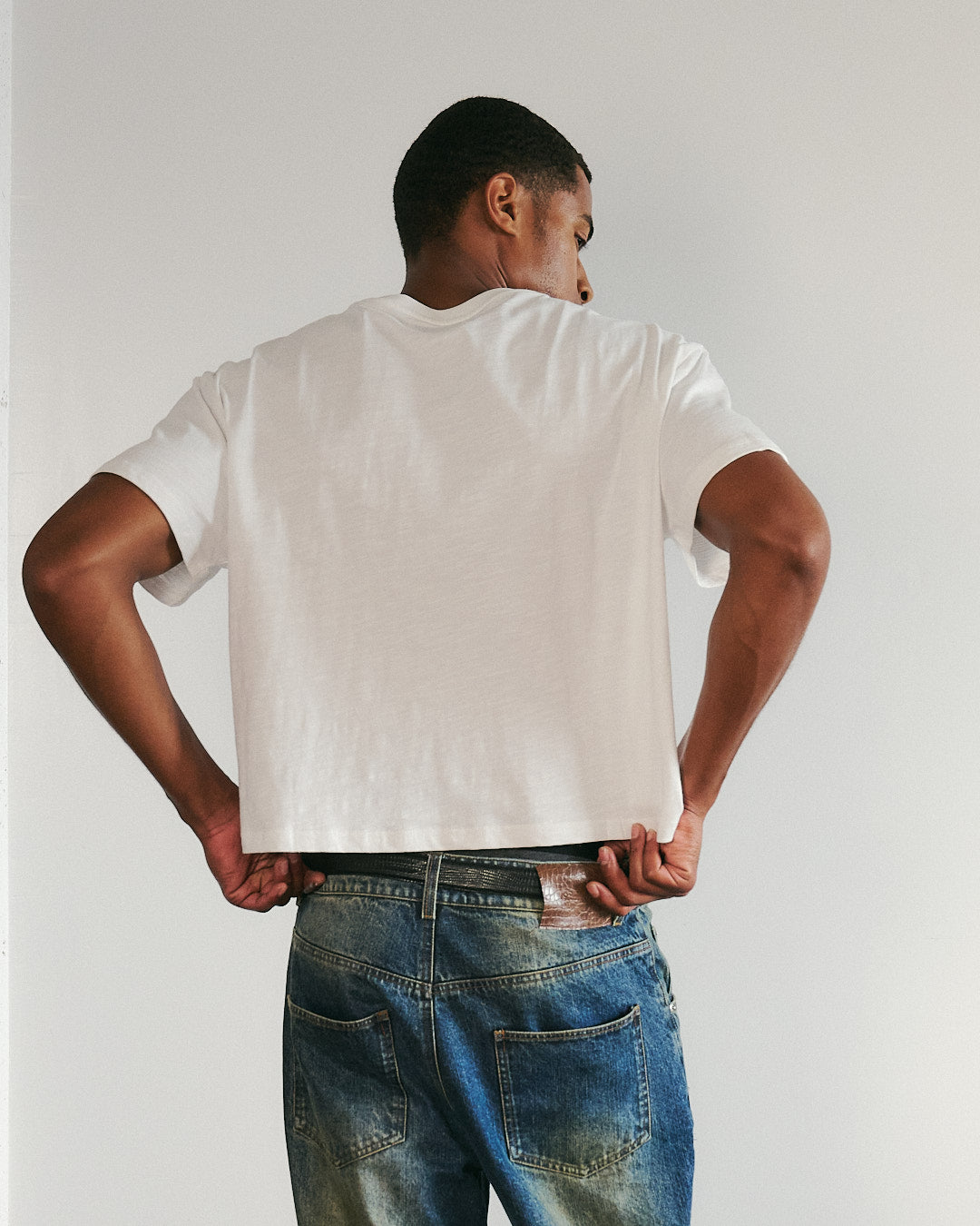Bamboo "Pocket" Slub Tee White