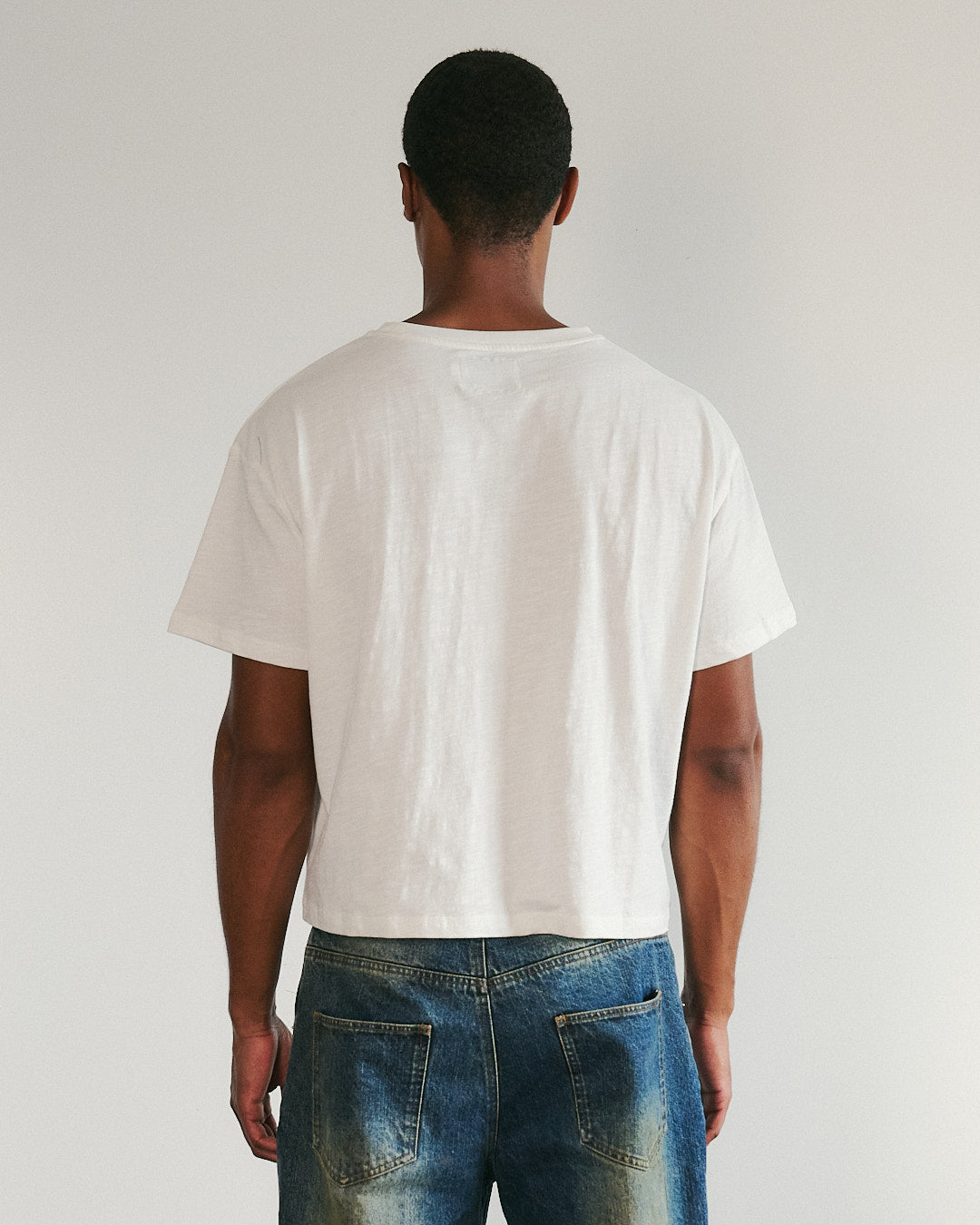 Bamboo "Pocket" Slub Tee White