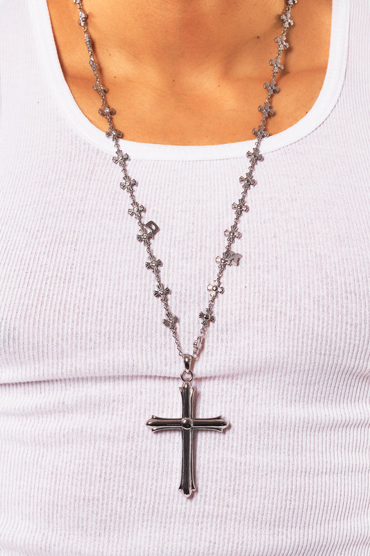 Neaux Doubt "Take up your Cross" Necklace Silver