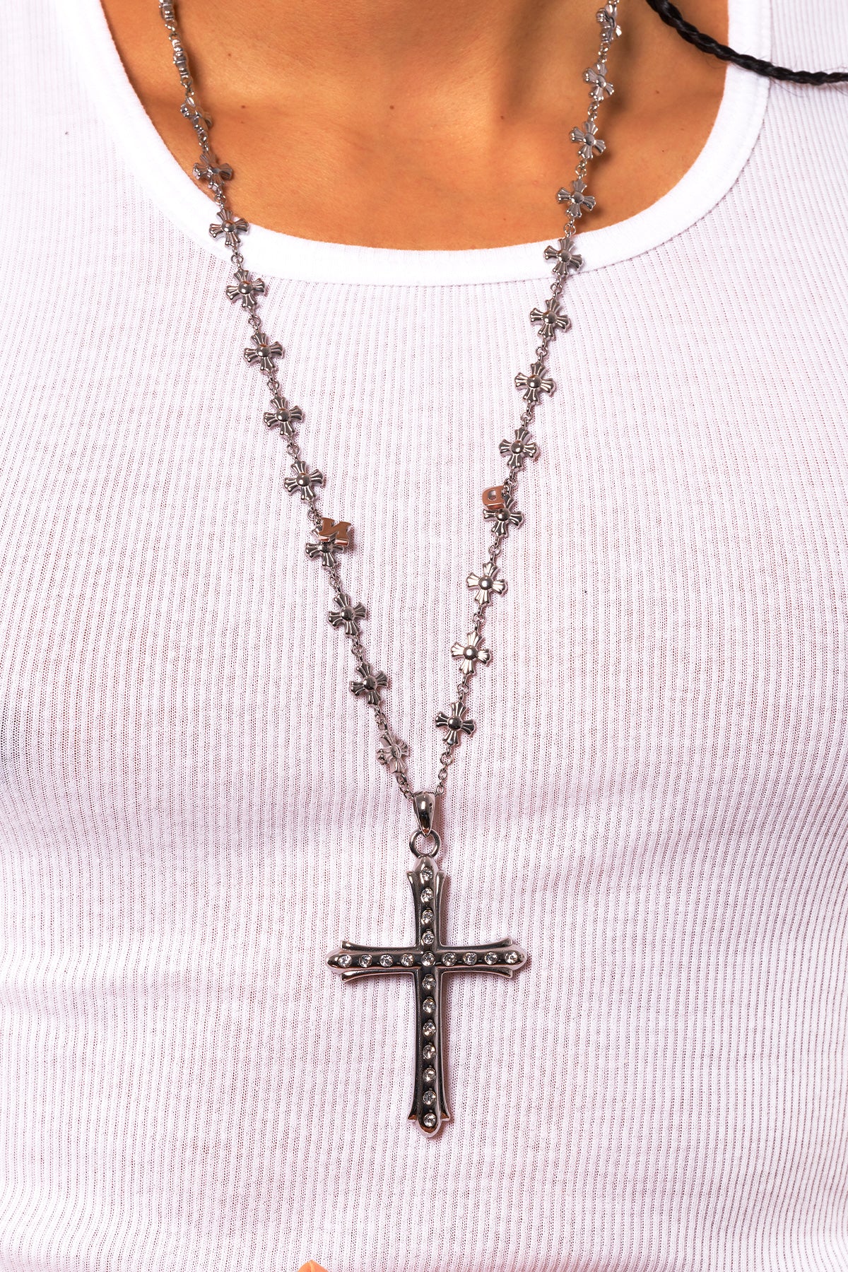 Neaux Doubt "Take up your Cross" Necklace Silver